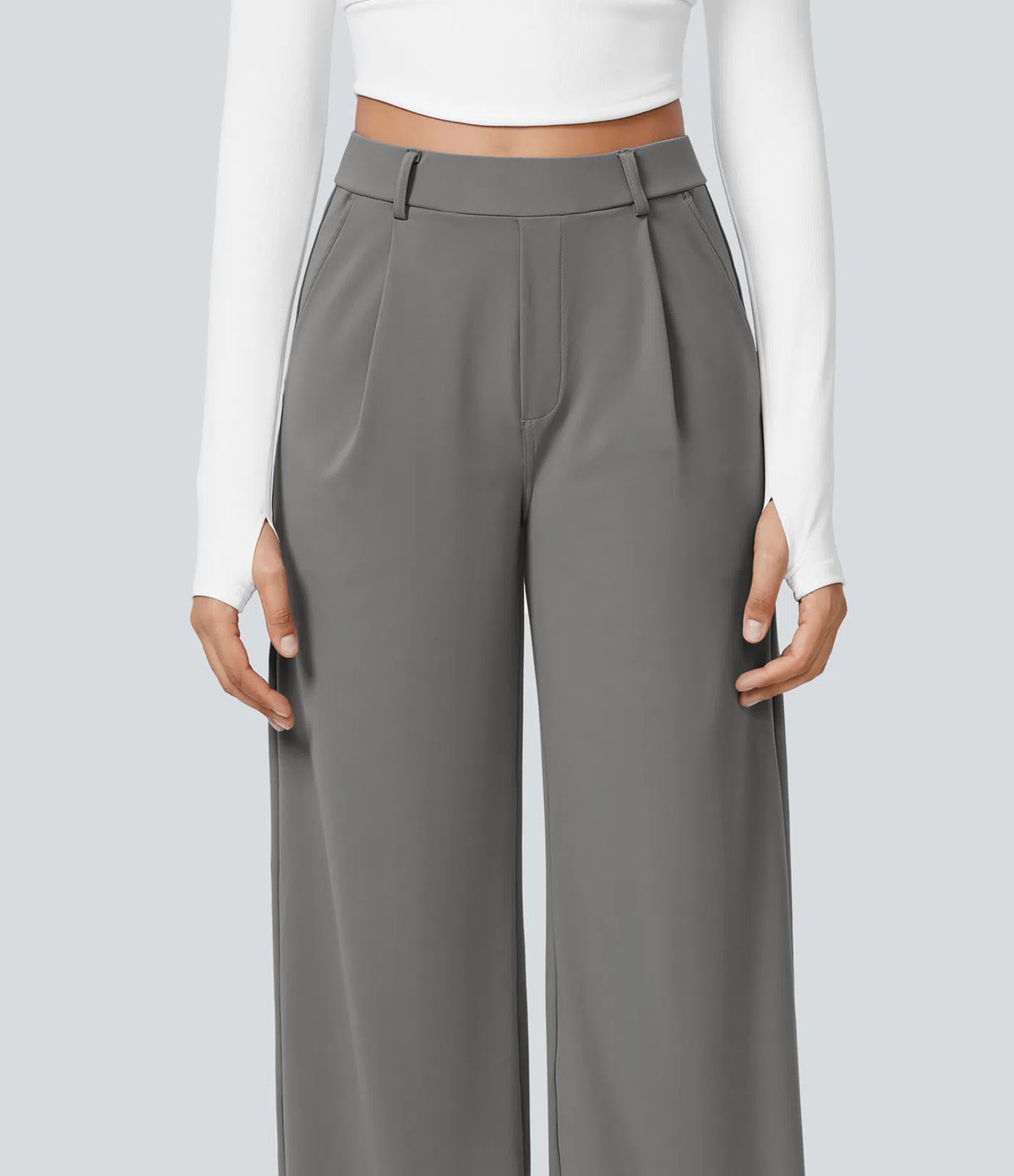 Halara Flex™ DayStretch High Waisted Pocket Straight Leg Work Trousers — photo 10