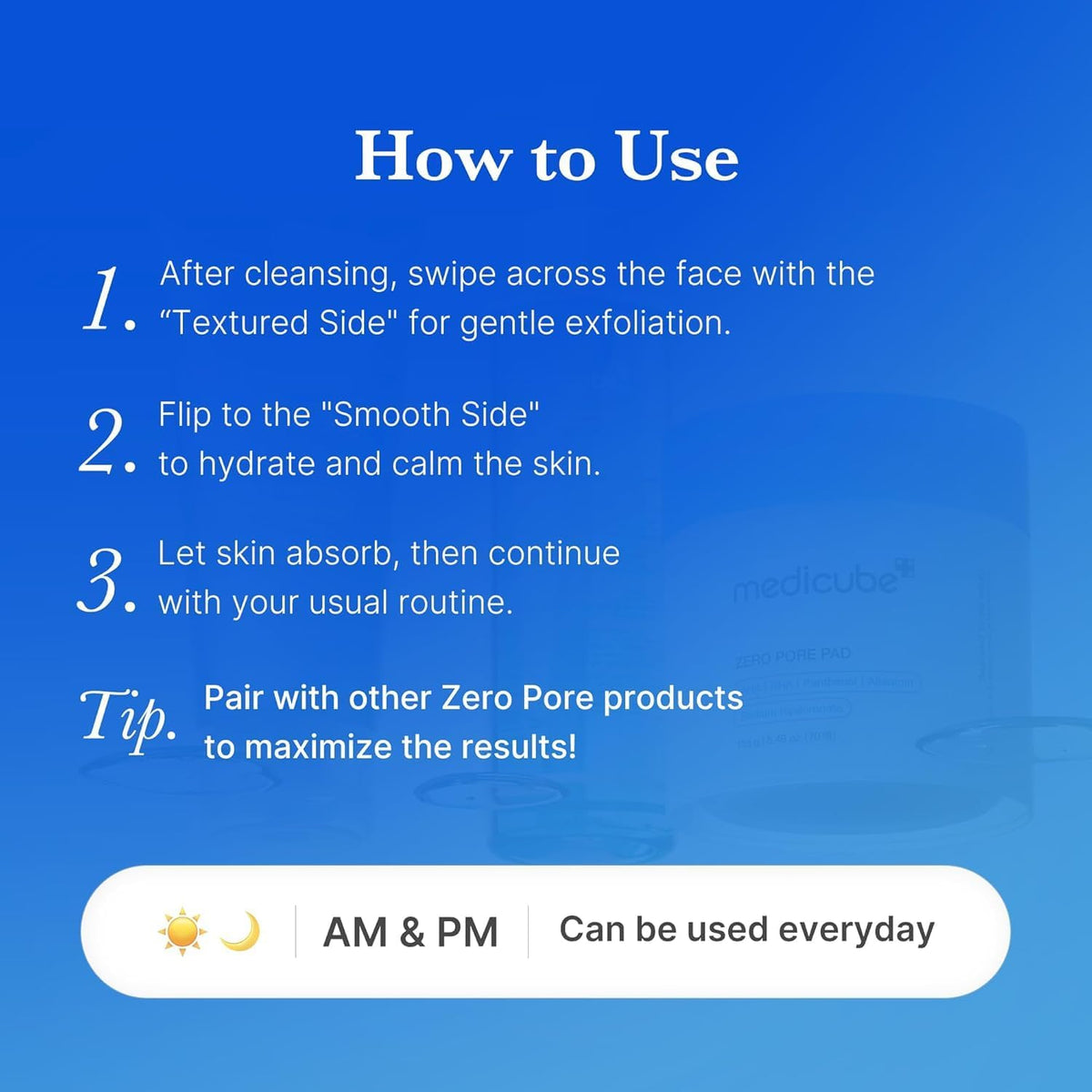 medicube Toner Pads Zero Pore Pad 2.0 for Exfoliation and Pore Care — photo 7
