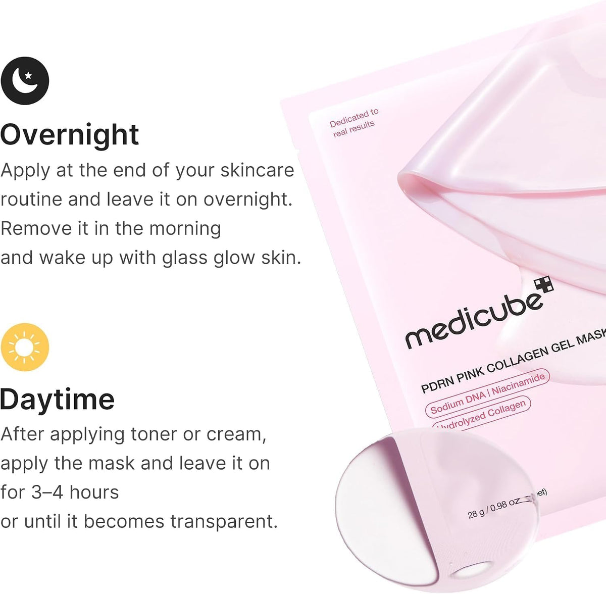 medicube Jelly Gel Mask with Salmon DNA PDRN Pink Collagen, 4EA — photo 5