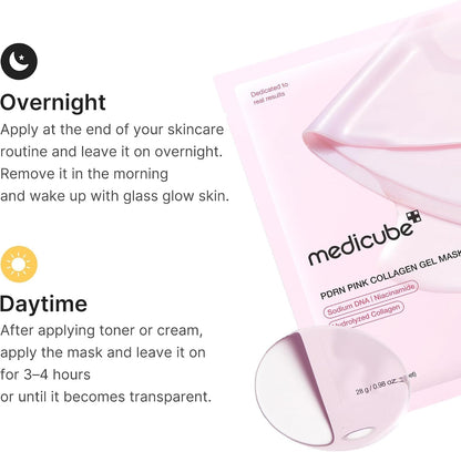 medicube Jelly Gel Mask with Salmon DNA PDRN Pink Collagen, 4EA — photo 5