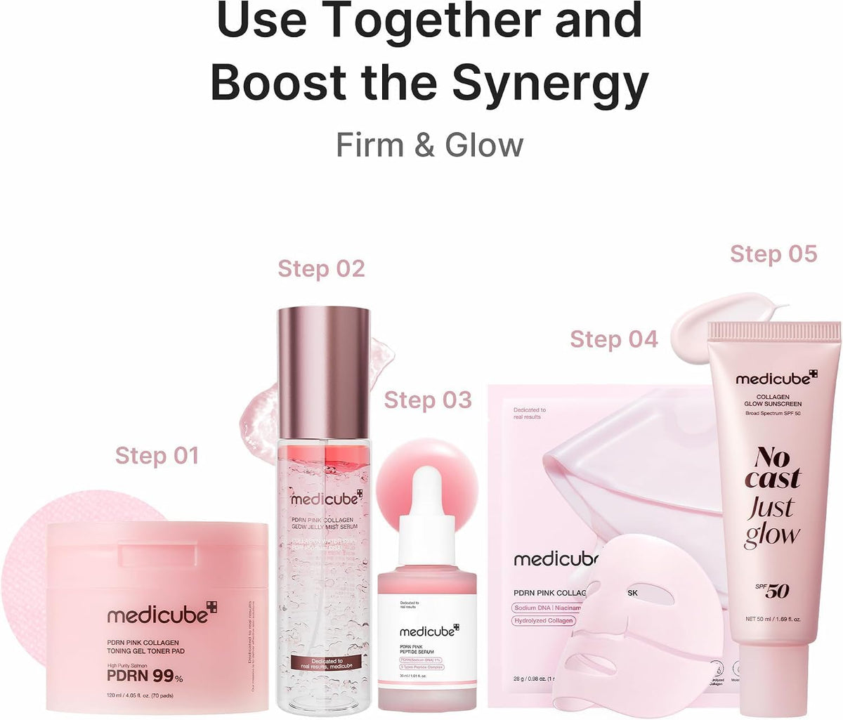 medicube Jelly Gel Mask with Salmon DNA PDRN Pink Collagen, 4EA — photo 6