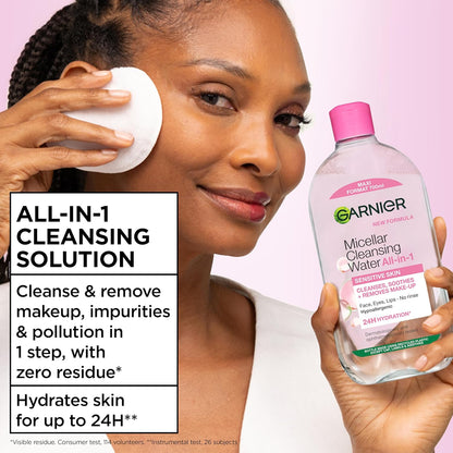 Garnier Micellar Water 700ml, All-in-One Face Cleanser & Makeup Remover — photo 3