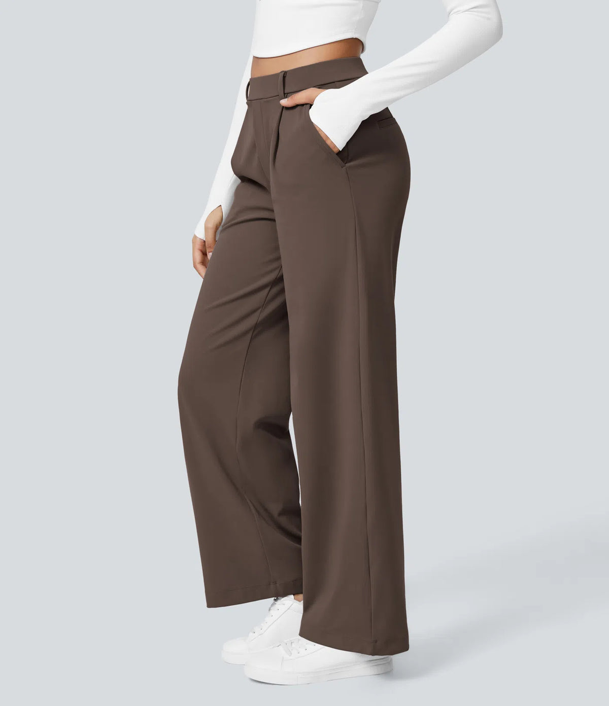 Halara Flex™ DayStretch High Waisted Pocket Straight Leg Work Trousers — photo 15