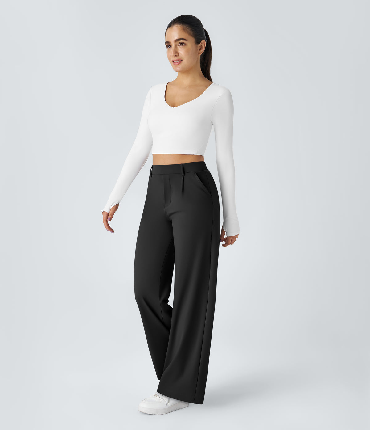 Halara Flex™ DayStretch High Waisted Pocket Straight Leg Work Trousers — photo 6