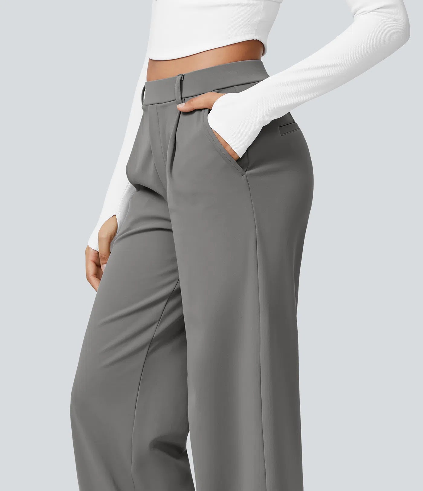 Halara Flex™ DayStretch High Waisted Pocket Straight Leg Work Trousers — photo 9