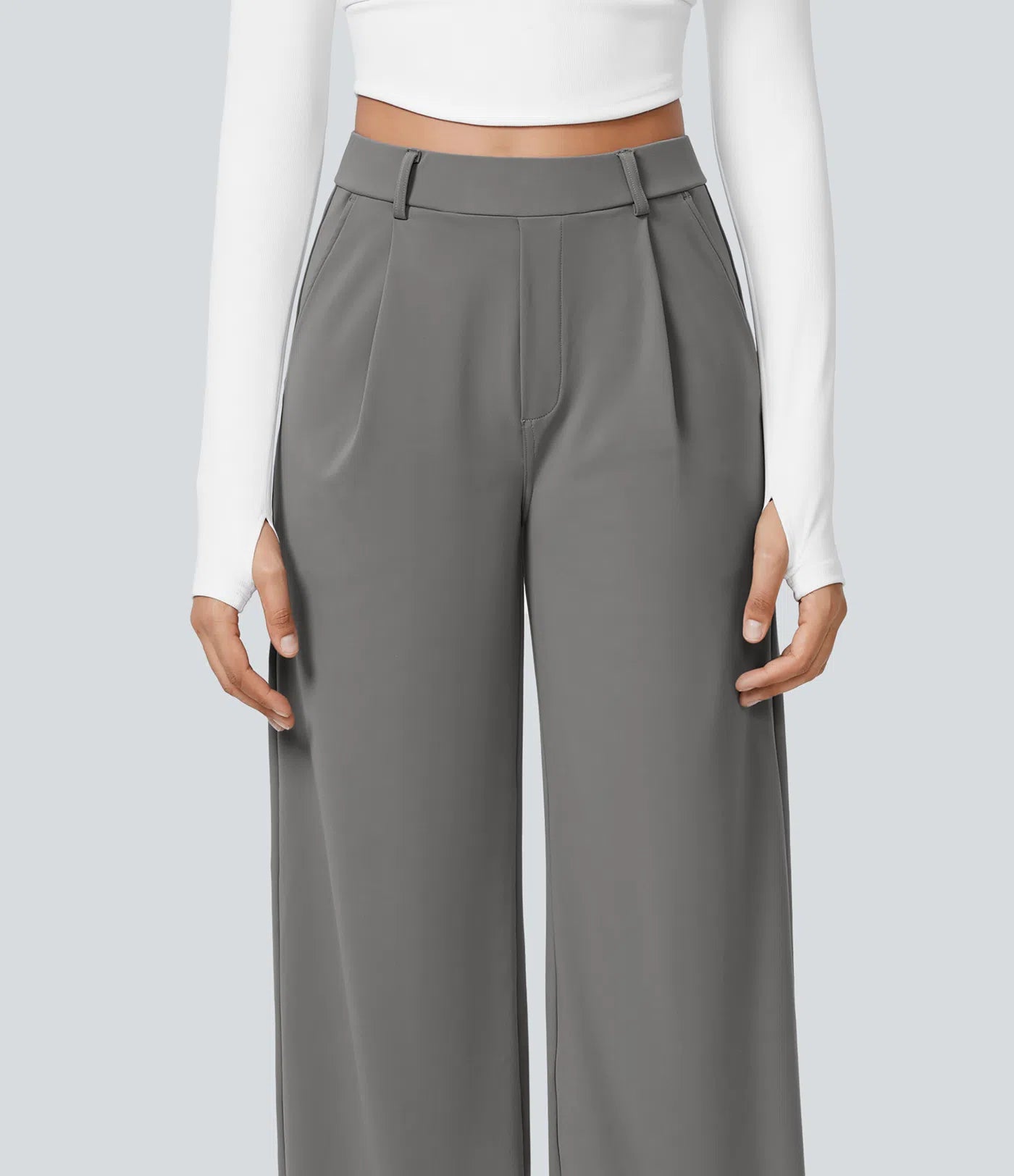 Halara Flex™ DayStretch High Waisted Pocket Straight Leg Work Trousers — photo 10